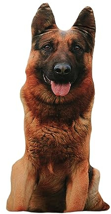 Milageto Cojín de perro 3D, almohada de felpa para abrazar, simulación de regalo de cumpleaños, cojín creativo de 20cm con forma de Animal, juguete de peluche, MARRÓN