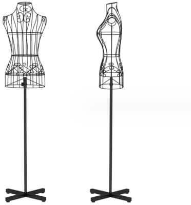 Schneiderpuppe Erwachsene Frau Verstellbare Schneiderbüste Schaufensterpuppe Verstellbar Eisen-Mannequin-Ständer Brautkleider Schneidern Kleiderladen Modelliergestelle Fotografie Hochzeitskleid Displa