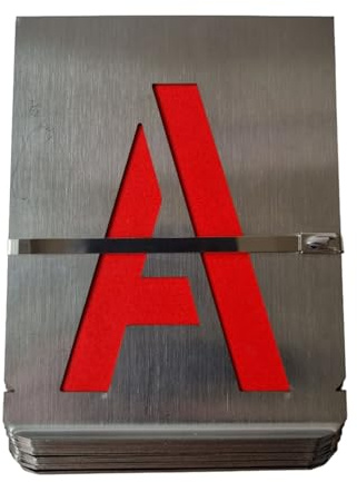 Buchstaben Schablonen Set A-Z | 300mm - 30 cm | Rostfreier Edelstahl | Einzelne Signierschablonen für Präzise Markierungen | Langlebig & Wiederverwendbar | Margreiter Technik