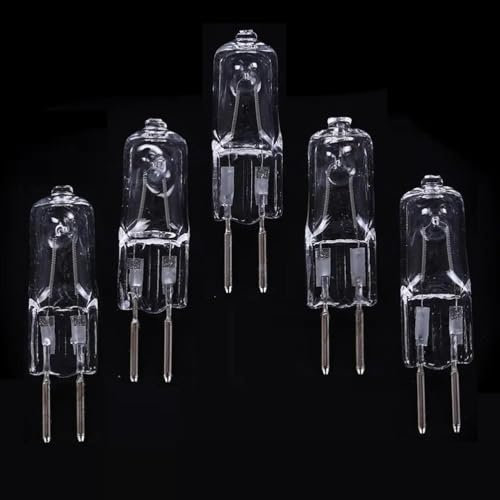 WYLIELAMSH Halogen Leuchtmittel 5PCS G5.3 Halogen Glas Glühbirne Aromalampenbirne, GU5.3 Doppelstiftsockel,220V 100W
