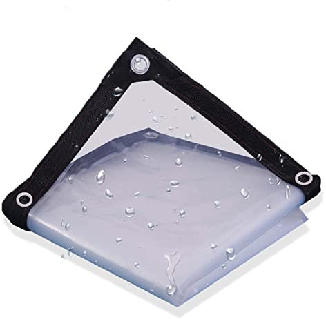Generico Telone Tela Cerata Trasparente per Serra 2x4 m Tela Cerata Impermeabile Trasparente in PE Tela Cerata Impermeabile per Esterni con Occhielli Tela Cerata in plastica Pieghevole e Resistent