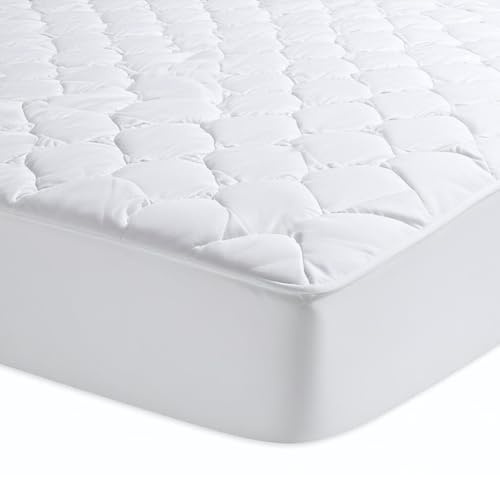 CASTUWORLD Protector Colchón Impermeable, Funda Colchón, Cubre Colchón Acolchado Transpirable Extra, Antiácaros, Hipoalergénico, Ajustable, 100% Microfibra 100% Poliuretano (90x190/200x25)