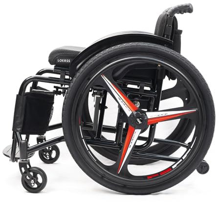 Fauteuil Roulant De Sport Léger, Fauteuil Roulant De Sport Pliable Tout Terrain Ultra Léger, Fauteuil Roulant De Transport Pliable, Fauteuil Roulant En Aluminium, Pour Adolescents, Adultes(Size:42cm/1