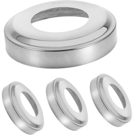 Milisten 4pcs Inground Pool Ladder Handrail Covers Stainless Steel Pool Ladder Bumpers Safety Cover Plate