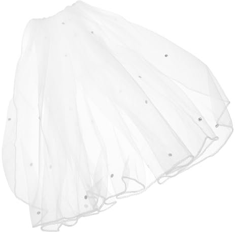 LIFKOME Braut Schleier Aus Tüll Kurzer Hochzeits Schleier Mit Haarkamm Elegantes Accessoire Für Junggesellinnenabschied Und Hochzeit Leicht Und Bequem Klassischer Stil Für Besondere