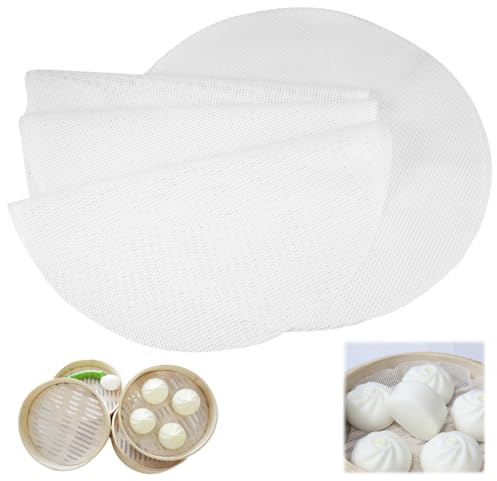 10 Pièces Silicone Steamer Mat Pad, 30cm/11.8in Rondes Tapis Cuisson Vapeur | Feuille de Cuisson à La Vapeur Antiadhésive Silicone, Réutilisable pour Panier Vapeur, Cuisine, Légumes, Riz
