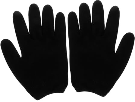 FOYTOKI Guantes Hidratantes de Gel Fácil de Usar Hidratación Profunda Tejido Negro Mascarilla Reparadora y Exfoliante para Manos para Cuidado en Casa o Viaje