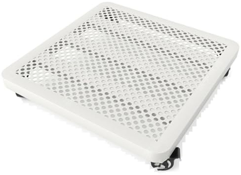 Support de Pot de Fleurs en métal, Chariot carré Robuste Noir pour Pots de Fleurs d'intérieur et d'extérieur, avec Support à roulettes, Plateau de Rangement (Taille : 45 x 45 x 9 cm, Couleur