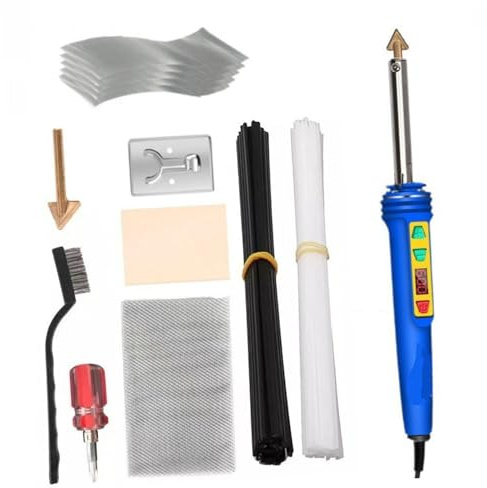 Fenteer Soldering Iron Kit Plastics Welding Machine Portable Repair Kit Welder Tools for Kayak PCB Boards Electronic Projects