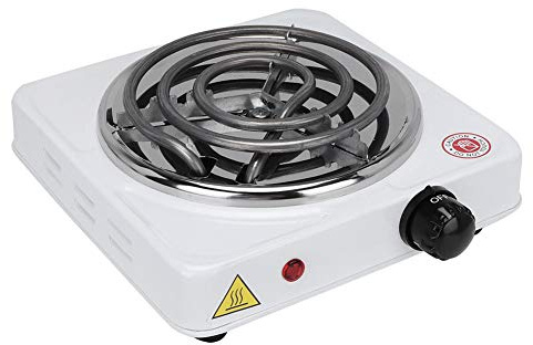 Ejoyous Cuisinière électrique 1000W Cuisinière électrique Plaque Chauffante Portable 500 ° C Chauffage Rapide avec Tube de Chauffage Amovible pour Soupe Hotpot et thé (Règlement européen 220-240v)