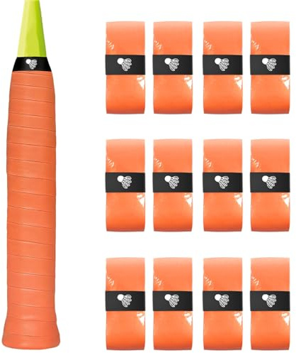 Axvxby 12 Pack Tennis Racket Grip Tape,PU Racquet Grip Tennis/Badminton/Squash Absorbent Anti-Slip Overgrip Handle Grip Self-Adhesive Racquet Grip Tape