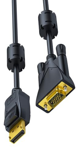 Fpbiagoq 200/300/500 cm cable VGA convertidor de vídeo 1080P con doble anillo magnético para transmisión estable