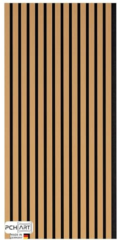PCH[art] Wandpaneele Akustik – Buche Dekor in 1200x600 mm – Schallabsorbierende Holzpaneele für stilvolle Wandgestaltung – Ideal für Büro, Wohnzimmer & Aufnahmestudios