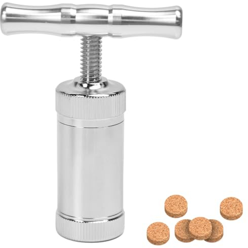 ASOUUNLD Prensa de Polen Tipo T, Prensa de Polen de Aluminio Prensas de Polens con Herramienta en Forma de T Prensas de Polens Aleación de Aluminio para Tabaco para Hierbas y Especias en Hogar