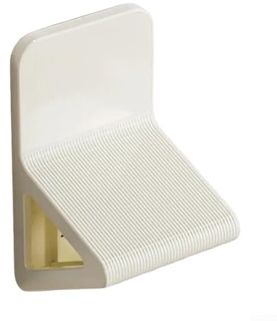 Fußstütze, Dusche, 16 x 9 x 9 cm, kein Bohren, rutschfeste Pediküre-Unterstützung für einfache Fußpflege, mit integriertem Fußbürstenhalter, Weiß (Weiß)