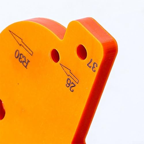 3-in- Woodworking Hole Punch Template for Cabinet Jig, Socket Cutout Guide with Rounded Corner Profiling, Orange（A）