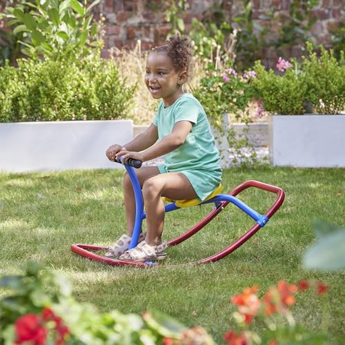 Kids Rocking Rider, 44cm x 38.5cm x 81cm, Yellow | Rocking Seat 2, Yellow Plastic Seat, Foam-Coated Handlebars, Rust Resistant Steel Frame