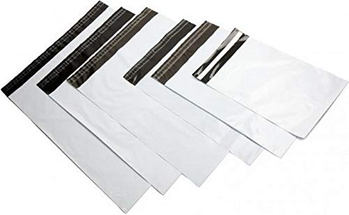 logei® 100St Folienversandtaschen Plastikversandbeutel Versandbeutel Warenbeutel Versandtasche, undurchsichtig (25cm x 35cm)