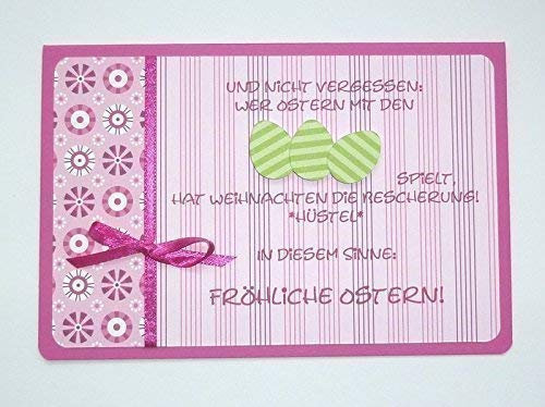 Osterkarte mit witzigem Spruch witzige Osterkarte Ostergruß handgefertigt