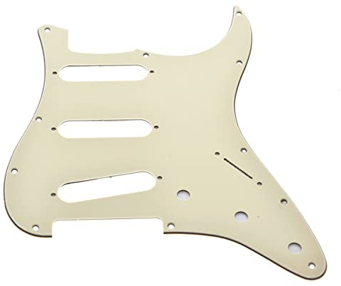 KAISH Northwest Guitars Pickguard / Pickguard für Fender Jimi Hendrix Stratocaster, 11 Löcher, Weiß