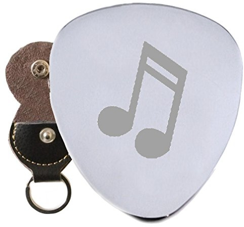 Musik Achtel Note Stahl Gitarre Plektrum Graviert In Schlüsselanhänger Halter