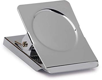 MAUL Metallklammern mit Magnet (2 Stück) | 40mm Breite, 23mm Klemmweite | Papierklammern mit magnetischer Unterseite | Starker Magnet mit 1,2kg Haftkraft | Klemmen bis zu 230 Blatt | Silber