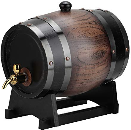 Barril de envejecimiento de roble 3L, barril de vino de envejecimiento de roble premium vintage con grifo, envejece su propio whisky, cerveza, vino, bourbon, tequila, ron, picante y más