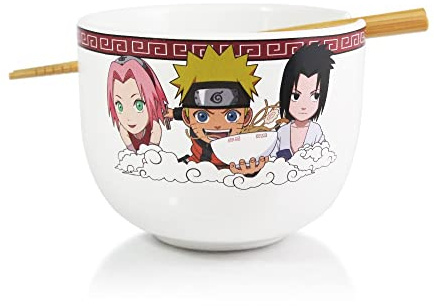 Just Funky NARUTO Ramen Schüssel mit Essstäbchen, 470ml Kapazität