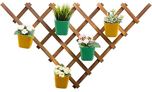 Blumenregal Aus Massivem Holz Blumenständer Zur Wandmontage Wanddekorationsregal Für Das Wohnzimmer Blumentopfregal Zur Wandmontage (Color : Brown, Size : 84x84cm)