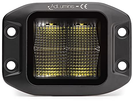 AdLuminis Blackline LED Arbeitsscheinwerfer Einbau 45 Watt 2900 Lumen, Flood, Zusatzscheinwerfer, Rückfahrscheinwerfer, Einbauscheinwerfer
