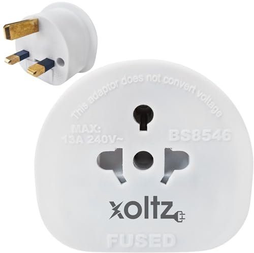 Xoltz USA to UK Adapter Plug Single Socket Converter From US, America, Mexico, Canada, Thailand to UK Adaptor 13Amp x 1