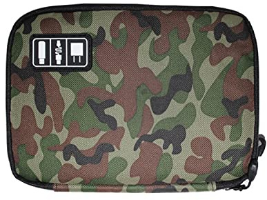 OUMIFA Kabelmanagement-Box Kabelorganisator Aufbewahrungstaschen System Kit Fall USB Datenkabel-Kopfhörer-Drahtstift Power Bank Digital Gadget-Geräte Reisetaschen (Color : Camouflage)