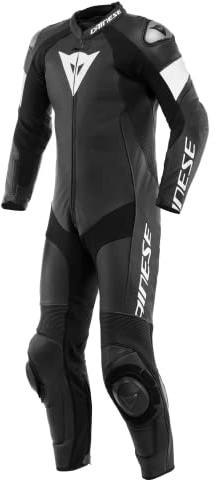 DAINESE Tosa Tuta in pelle da moto traforata One Pece (Black/White,56)