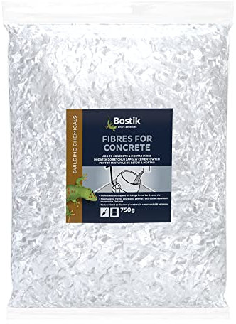 Bostik Fibres for Concrete 750g - Reduce Cracking - Crazing and Shrinkage in Non-Structural Concrete and Mortar