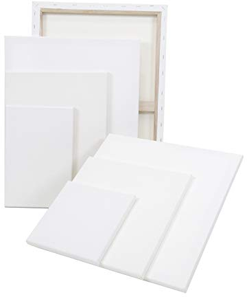 Paintersisters 20er-Set Keilrahmen - Größe 18 x 24 cm - 320g/m² hochwertige Baumwolle, Leinwand zum Malen, Malgrund, bespannt für Acryl, Aquarell und Ölfarben