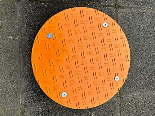 Pflanzenroller rund orange Ral2000 200kg und 400 kg Blumenroller Untersetzer Alu Riffel mit Auswahl Rollenfarbe silber/schwarz (Alu Riffel 200kg 3,5/5 Ø350mm Rolle Silber)