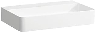 LAUFEN VAL Aufsatzwaschtisch, ohne Hahnloch, ohne Überlauf, US geschl. 650x420mm, H8162847571121, Farbe: weiß matt