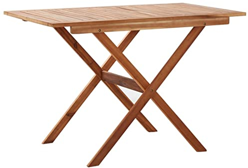 GuyAna Gartentisch 110 x 67 x 74 cm Massivholz Akazie Gartentisch Holz Terrassentisch Wetterfest