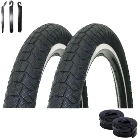 2 x Kenda Fahrradreifen K-907 20 Fahrradmantel Schwarz 58-406 (20 x 2.25) + 2 x passende Schläuche DV inkl. Reifenheber
