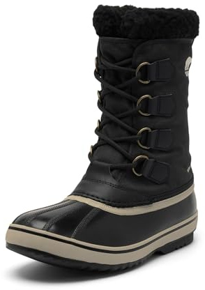 Sorel Homme 1964 Pac Nylon Waterproof Bottes de Neige imperméables, Black/Ancient Fossil, 42 EU