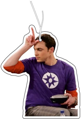 2 x albero profumato con motivo Sheldon Cooper, profumatore divertente, deodorante tuning, ciondolo profumato per auto