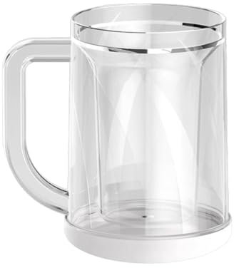 Mbiyhgta Bicchiere refrigerante a doppia parete – Bicchiere termico congelabile, riutilizzabile, tazza termica da parete isolata | Tazza portatile a doppia parete, tazze rinfrescanti per caffè freddo,