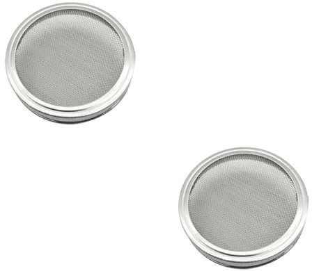 FUNOMOCYA 2 Stücke Jar Sprießen Können Edelstahl Sprießen Deckel Sieb Wasser Tablett