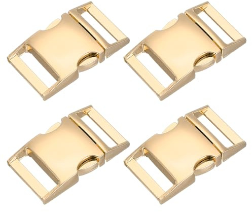 PATIKIL Metallspänne, snabbfrigöringsklämmor för bagage bälte rem ryggsäck sadelgjord, Guld, 1.2 x 2