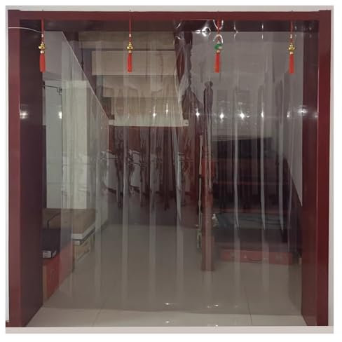 Kunststoffstreifen-Tür-Set für Wohnzimmer- und Schlafzimmer-Trennwände, wasserdichter PVC-Streifenvorhang mit leicht zu reinigenden Hurricane-Rollläden, komplettes Set (1,3 mm, 0,75 x 2 m)