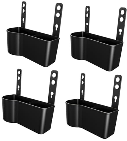 MAGICLULU 4 Piezas Porta Bebidas para Coche Colgador Tazas portavasos para reposacabezas del vehículo Organizador de reposacabezas de Asiento de Coche portavasos Coche el plastico Negro