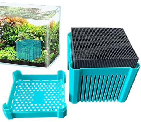 Aktivkohle Aquarium Cube – Wasserfilter Würfel zur Reinigung von Verunreinigungen und Gerüchen, Aktivkohlefilter für Aquarium und Pferdetränke, Wasserreiniger Würfel für Teiche