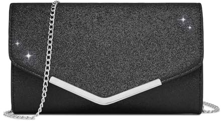 Miss Lulu Clutch Damen Abendtasche Elegante Kettentasche Damen Tasche Clutch Bag Handtasche Hochzeit Umhängetasche Mädchen klein Umhängetasche