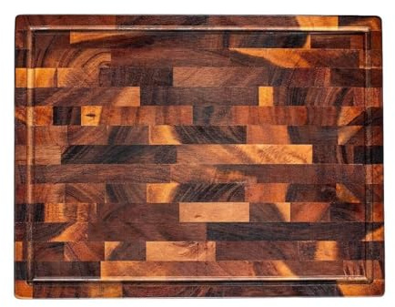 Season South American Walnut End Grain Double Sided Chopping Board - Extra Large - Chopping Board for Everyday Prep & Carving – Durable Walnut Gentle On Knives & Designed for Confident Home Cooking