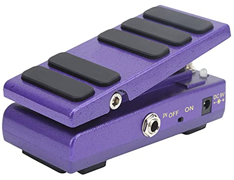WahWah Pedal Bypass-effekt 2-i-1 elektrisk gitarrdelar Musikinstrumenttillbehör Professionell WahWah-effektpedal med autoväxlingsläge för gitarrister Musiker Artister (Purple)